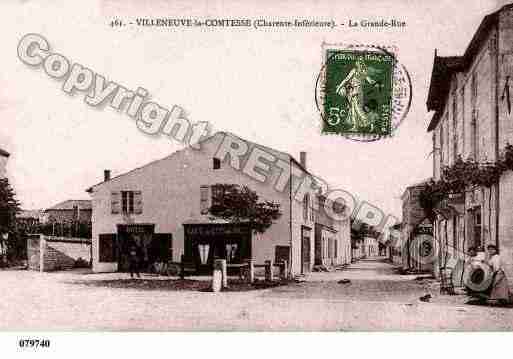 Ville de VILLENEUVELACOMTESSE, carte postale ancienne