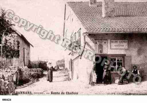 Ville de BANNANS, carte postale ancienne