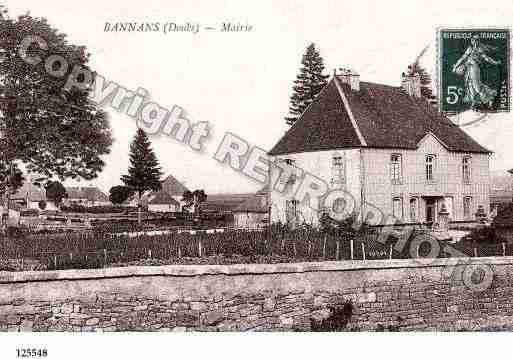 Ville de BANNANS, carte postale ancienne