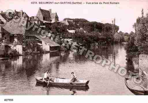 Ville de BEAUMONTSURSARTHE, carte postale ancienne