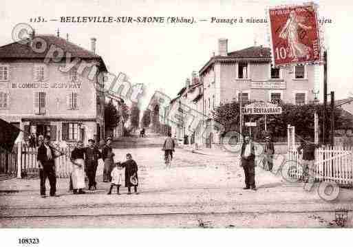 Ville de BELLEVILLE, carte postale ancienne