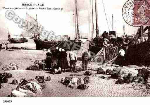 Ville de BERCK, carte postale ancienne