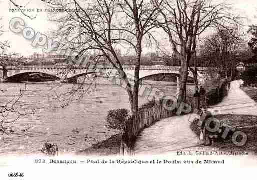 Ville de BESANCON, carte postale ancienne