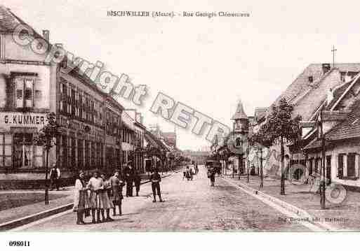 Ville de BISCHWILLER, carte postale ancienne