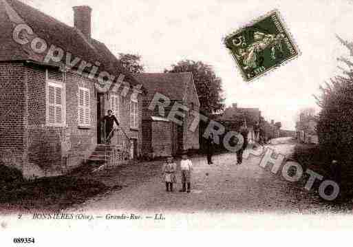 Ville de BONNIERES, carte postale ancienne