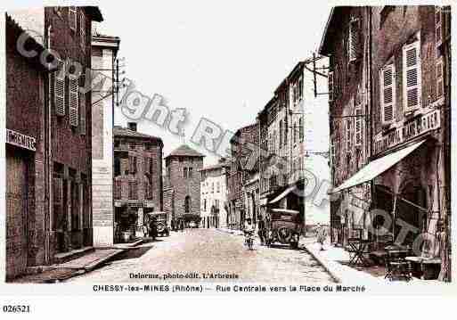 Ville de CHESSY, carte postale ancienne