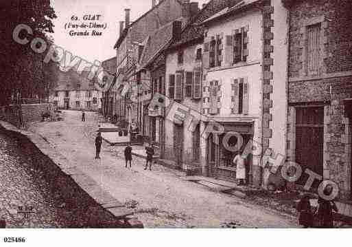 Ville de GIAT, carte postale ancienne