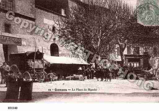 Ville de GORDES, carte postale ancienne