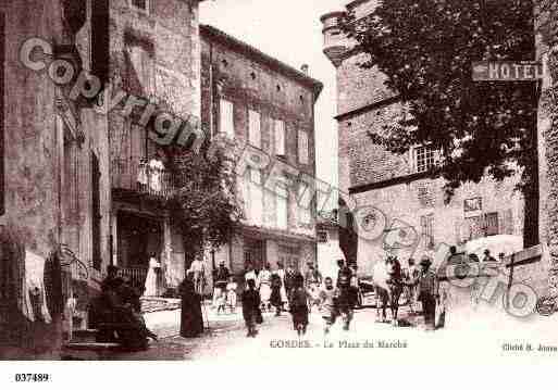 Ville de GORDES, carte postale ancienne