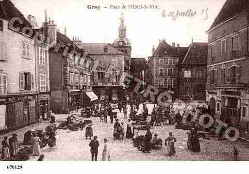 Ville de GRAY, carte postale ancienne