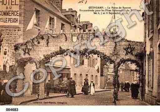 Ville de GUINGAMP, carte postale ancienne