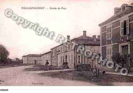 Ville de HALLIGNICOURT, carte postale ancienne