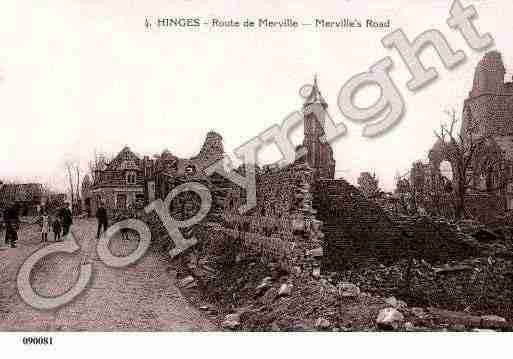 Ville de HINGES, carte postale ancienne