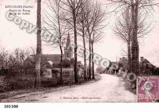 Ville de LOUAILLES, carte postale ancienne