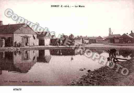 Ville de ORMOY, carte postale ancienne