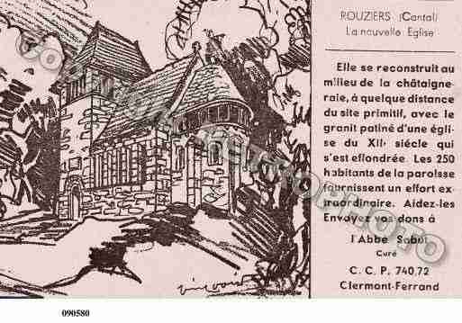 Ville de ROUZIERS, carte postale ancienne