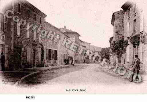 Ville de SABLONS, carte postale ancienne