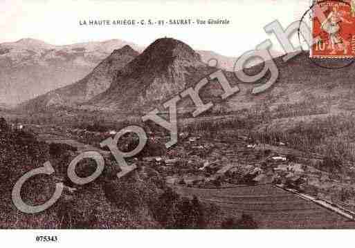 Ville de SAURAT, carte postale ancienne