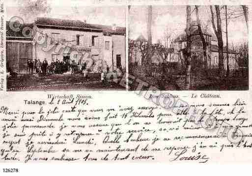 Ville de TALANGE, carte postale ancienne