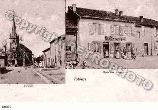 Ville de TALANGE, carte postale ancienne