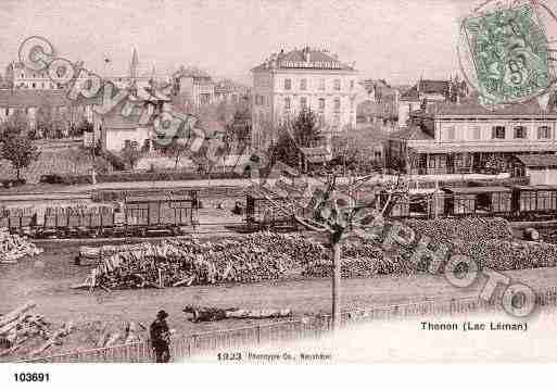 Ville de THONONLESBAINS, carte postale ancienne