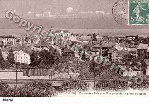 Ville de THONONLESBAINS, carte postale ancienne