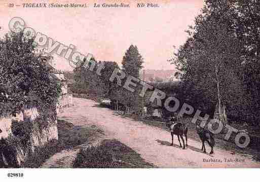 Ville de TIGEAUX, carte postale ancienne