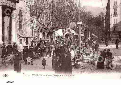 Ville de TOULON, carte postale ancienne