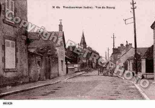 Ville de VENDOEUVRES, carte postale ancienne