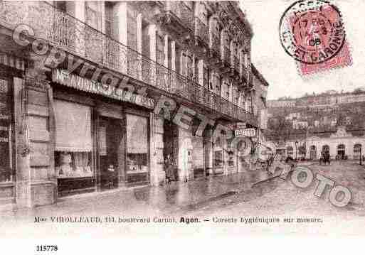 Ville de AGEN, carte postale ancienne