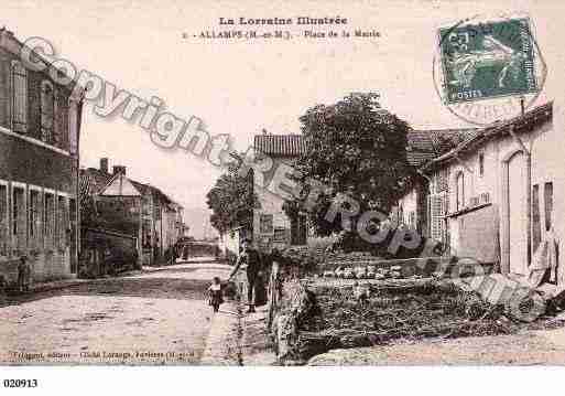 Ville de ALLAMPS, carte postale ancienne