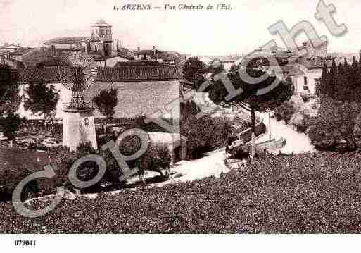 Ville de ARZENS, carte postale ancienne