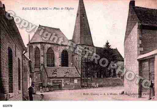 Ville de BAILLEULLESOC, carte postale ancienne