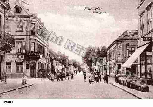 Ville de BISCHWILLER, carte postale ancienne