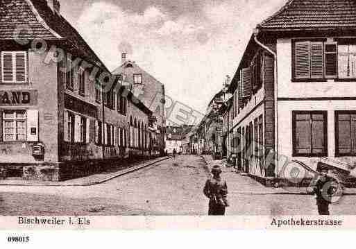 Ville de BISCHWILLER, carte postale ancienne