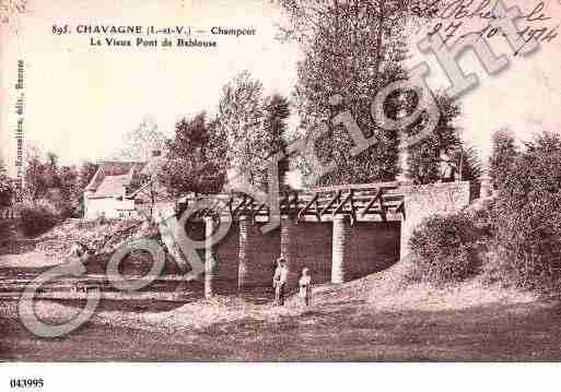 Ville de CHAVAGNE, carte postale ancienne