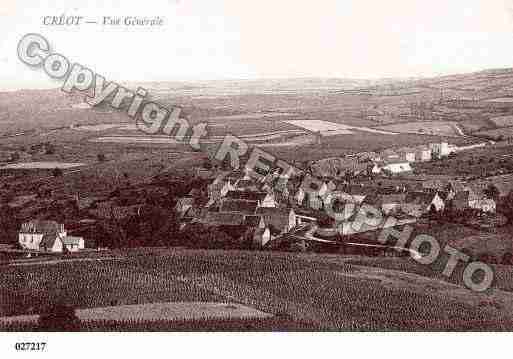 Ville de CREOT, carte postale ancienne