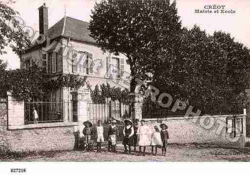 Ville de CREOT, carte postale ancienne