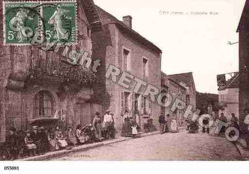 Ville de CRY, carte postale ancienne