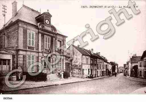 Ville de DOMONT, carte postale ancienne