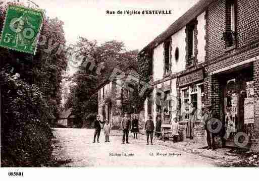 Ville de ESTEVILLE, carte postale ancienne