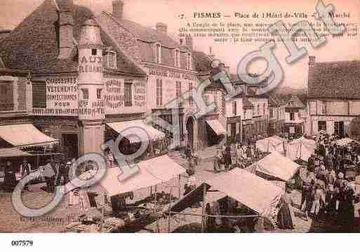 Ville de FISMES, carte postale ancienne