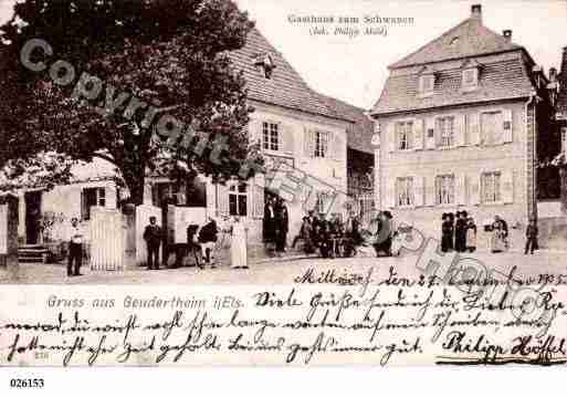 Ville de GEUDERTHEIM, carte postale ancienne