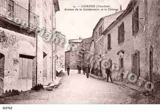 Ville de GORDES, carte postale ancienne