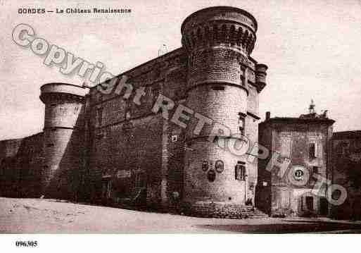 Ville de GORDES, carte postale ancienne