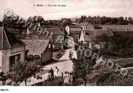 Ville de GRON, carte postale ancienne