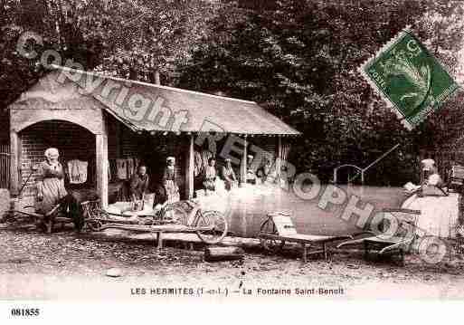 Ville de HERMITES(LES), carte postale ancienne