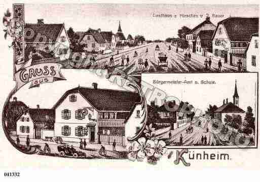 Ville de KUNHEIM, carte postale ancienne