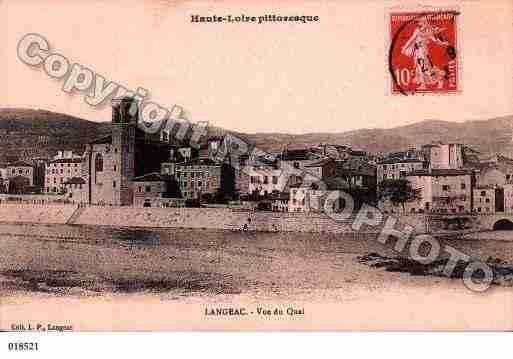 Ville de LANGEAC, carte postale ancienne