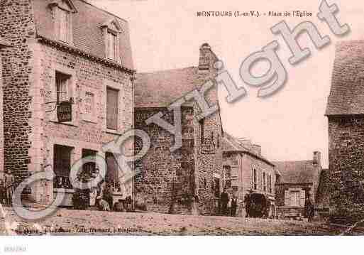 Ville de MONTOURS, carte postale ancienne